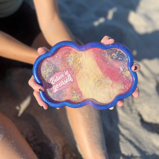 Believe in Yourself Cloud Rolling Tray